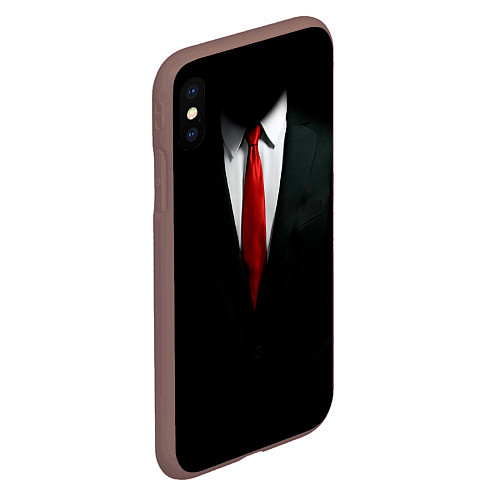 Чехол iPhone XS Max матовый Hitman / 3D-Коричневый – фото 2