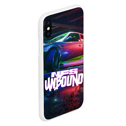 Чехол iPhone XS Max матовый NFS unbound nissan drift, цвет: 3D-белый — фото 2