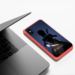 Чехол iPhone XS Max матовый Wednesday & Violin, цвет: 3D-красный — фото 2
