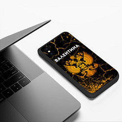 Чехол iPhone XS Max матовый Валентина и зологой герб РФ, цвет: 3D-черный — фото 2