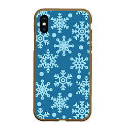 Чехол iPhone XS Max матовый Blue snow