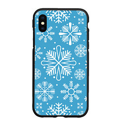 Чехол iPhone XS Max матовый Snow in blue