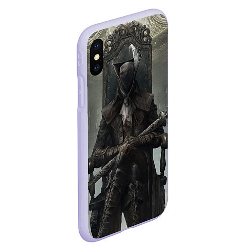 Чехол iPhone XS Max матовый Bloodborne охотник / 3D-Светло-сиреневый – фото 2