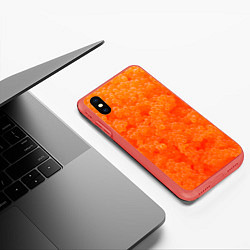 Чехол iPhone XS Max матовый Красная икорка, цвет: 3D-красный — фото 2