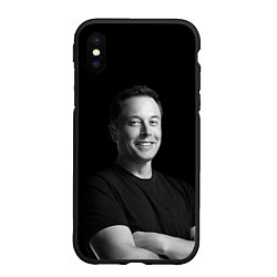 Чехол iPhone XS Max матовый Илон Маск, портрет