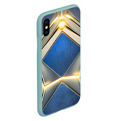Чехол iPhone XS Max матовый Киберкостюм с подсветкой, цвет: 3D-мятный — фото 2