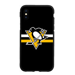 Чехол iPhone XS Max матовый Питтсбург Пингвинз - НХЛ