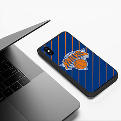 Чехол iPhone XS Max матовый Нью-Йорк Никс - НБА, цвет: 3D-черный — фото 2