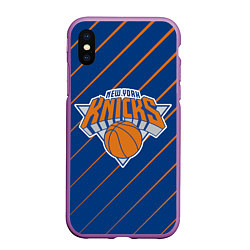 Чехол iPhone XS Max матовый Нью-Йорк Никс - НБА