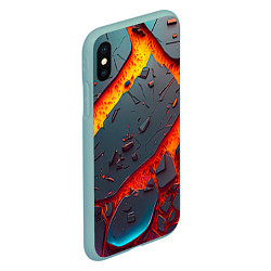 Чехол iPhone XS Max матовый Мультяшная лава, цвет: 3D-мятный — фото 2
