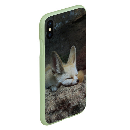 Чехол iPhone XS Max матовый Фенек / 3D-Салатовый – фото 2