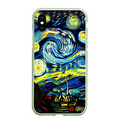Чехол iPhone XS Max матовый Винсент ван Гог, звездная ночь