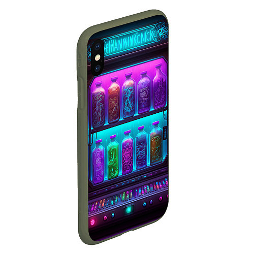 Чехол iPhone XS Max матовый Волшебный бар / 3D-Темно-зеленый – фото 2