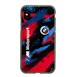 Чехол iPhone XS Max матовый BMW - буйство красок