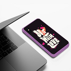 Чехол iPhone XS Max матовый Do it with love, цвет: 3D-фиолетовый — фото 2