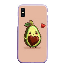 Чехол iPhone XS Max матовый Влюбленная авокадо - парные