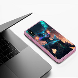 Чехол iPhone XS Max матовый Волшебная девушка, цвет: 3D-розовый — фото 2