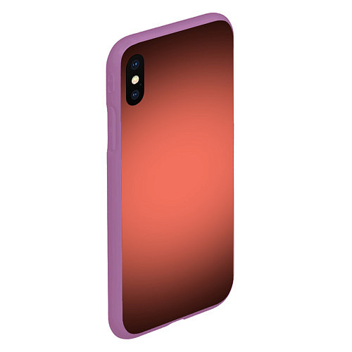 Чехол iPhone XS Max матовый Коралловый градиент / 3D-Фиолетовый – фото 2