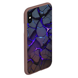 Чехол iPhone XS Max матовый Светящаяся неоновая лава, цвет: 3D-коричневый — фото 2