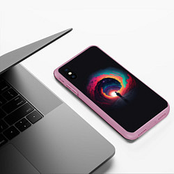 Чехол iPhone XS Max матовый На пути к новым мирам, цвет: 3D-розовый — фото 2