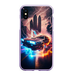 Чехол iPhone XS Max матовый Хочу Back to The Home, цвет: 3D-светло-сиреневый