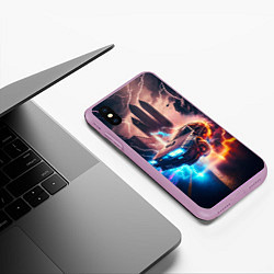 Чехол iPhone XS Max матовый Хочу Back to The Home, цвет: 3D-сиреневый — фото 2