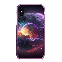 Чехол iPhone XS Max матовый Sverhnova, цвет: 3D-фиолетовый