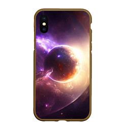 Чехол iPhone XS Max матовый Планета Алари, цвет: 3D-коричневый