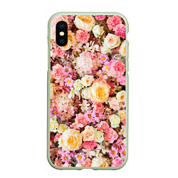 Чехол iPhone XS Max матовый Тысяча цветов