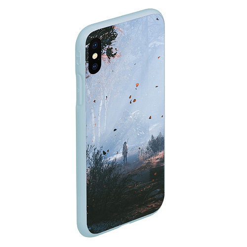 Чехол iPhone XS Max матовый God of War Atreus / 3D-Голубой – фото 2
