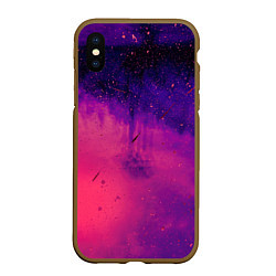 Чехол iPhone XS Max матовый Фиолетовый космос