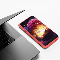 Чехол iPhone XS Max матовый Теория взрыва, цвет: 3D-красный — фото 2