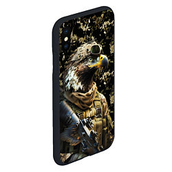 Чехол iPhone XS Max матовый Орел боец спецназа, цвет: 3D-черный — фото 2