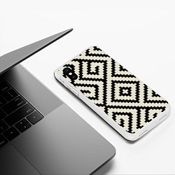 Чехол iPhone XS Max матовый Африканский узор, цвет: 3D-белый — фото 2