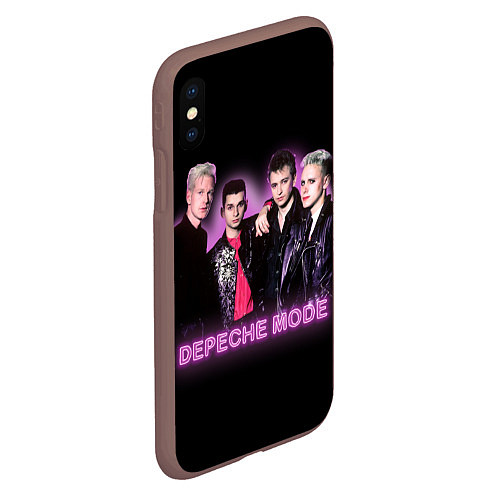 Чехол iPhone XS Max матовый 80s Depeche Mode neon / 3D-Коричневый – фото 2