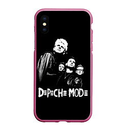 Чехол iPhone XS Max матовый Depeche Mode Violator, цвет: 3D-малиновый