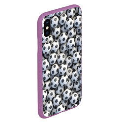 Чехол iPhone XS Max матовый Забей гол, цвет: 3D-фиолетовый — фото 2