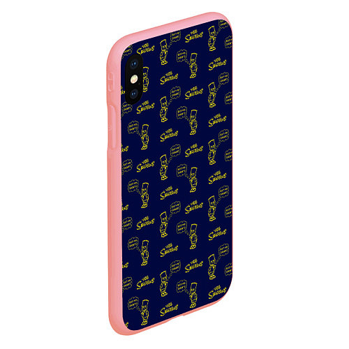 Чехол iPhone XS Max матовый Bart pattern Eat my shorts / 3D-Баблгам – фото 2