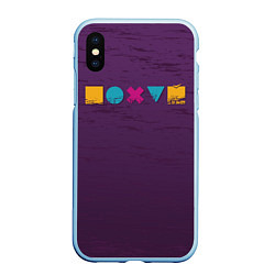 Чехол iPhone XS Max матовый Отрицание отрицания, цвет: 3D-голубой