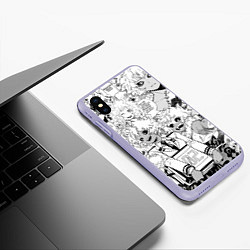 Чехол iPhone XS Max матовый Мина Ашидо - Моя геройская академия, цвет: 3D-светло-сиреневый — фото 2