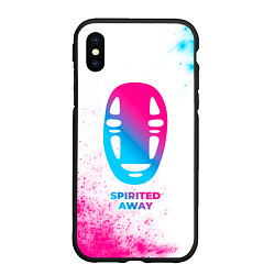 Чехол iPhone XS Max матовый Spirited Away neon gradient style, цвет: 3D-черный