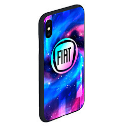 Чехол iPhone XS Max матовый Fiat неоновый космос, цвет: 3D-черный — фото 2