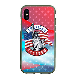 Чехол iPhone XS Max матовый American freedom