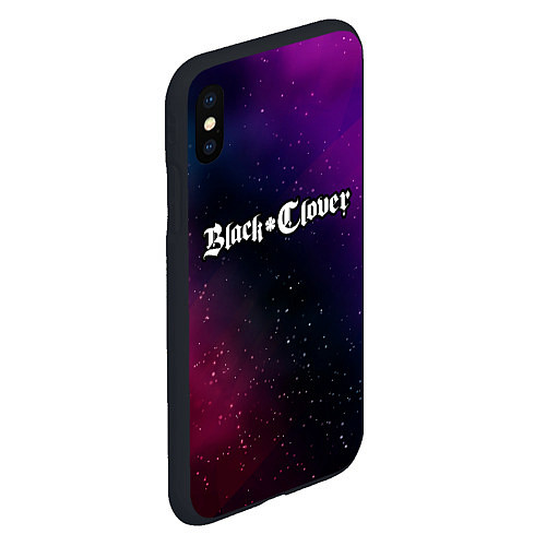 Чехол iPhone XS Max матовый Black Clover gradient space / 3D-Черный – фото 2