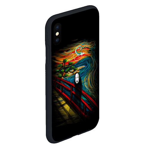 Чехол iPhone XS Max матовый Унесенные призраками Безликий бог в стиле Ван Гога / 3D-Черный – фото 2