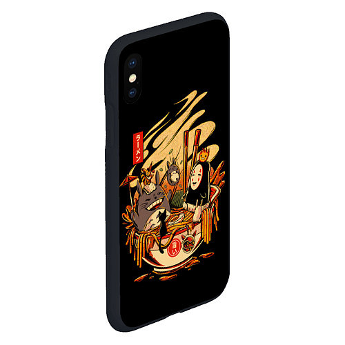 Чехол iPhone XS Max матовый Персонажи Хаяо Миядзаки / 3D-Черный – фото 2