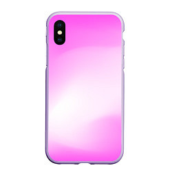 Чехол iPhone XS Max матовый Градиент розовый