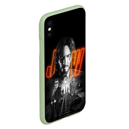 Чехол iPhone XS Max матовый John Wick Chapter 4 / 3D-Салатовый – фото 2