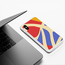 Чехол iPhone XS Max матовый Абстракция в стиле модерн, цвет: 3D-белый — фото 2