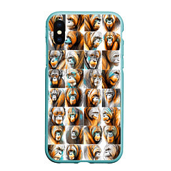 Чехол iPhone XS Max матовый Орангутаны